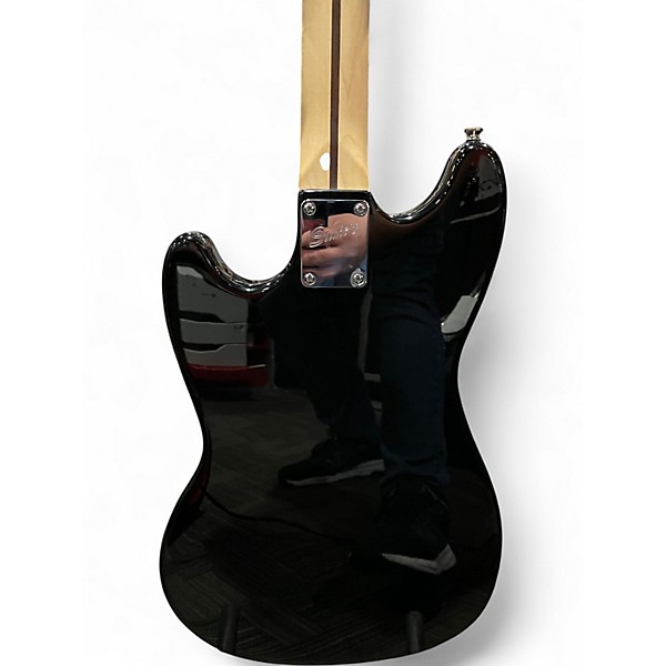 Used Squier Bronco Black Electric Bass Guitar