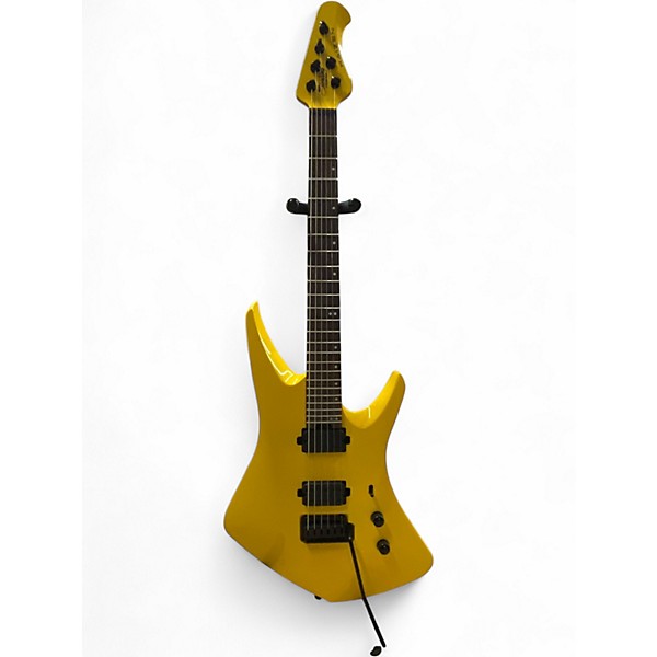 Used Sterling by Music Man KAIZEN Graffiti Yellow Solid Body Electric Guitar