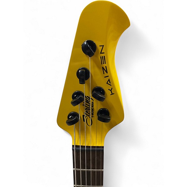 Used Sterling by Music Man KAIZEN Graffiti Yellow Solid Body Electric Guitar
