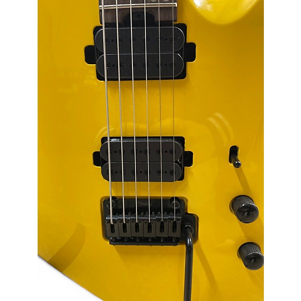 Used Sterling by Music Man KAIZEN Graffiti Yellow Solid Body Electric Guitar