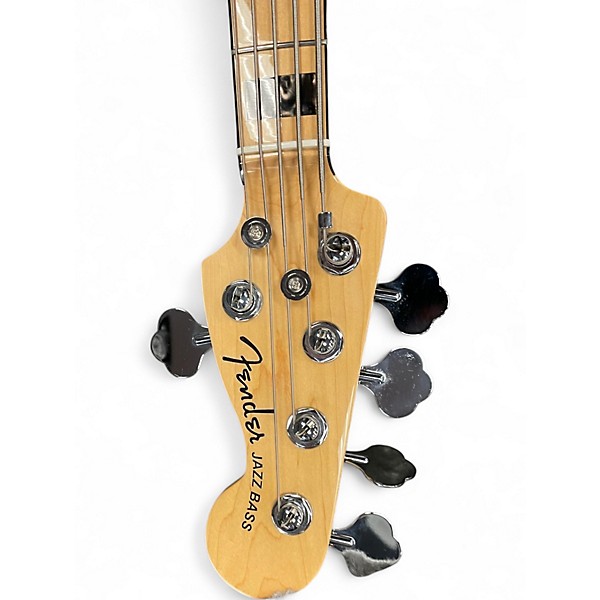 Used 2018 Fender American Elite Jazz Bass 5 String Natural Electric Bass Guitar