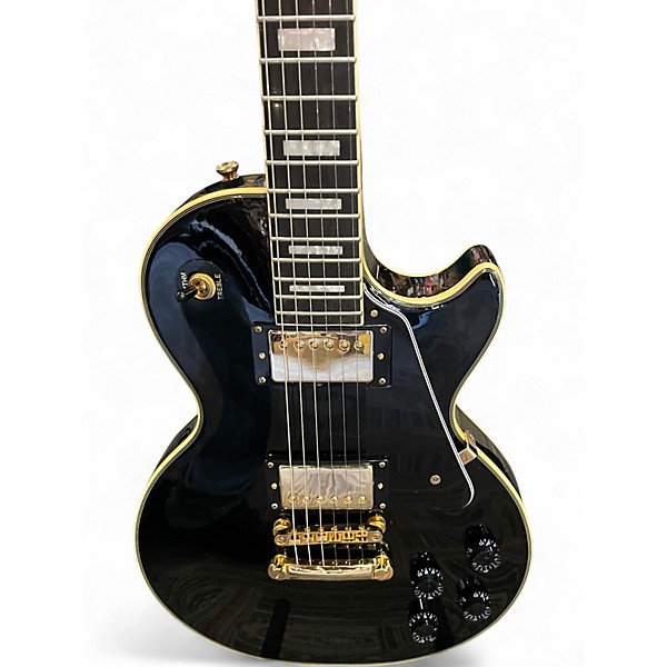 Used Epiphone Les Paul Custom Black Solid Body Electric Guitar