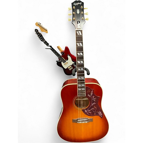 Used Epiphone Hummingbird Cherry Sunburst Acoustic Guitar