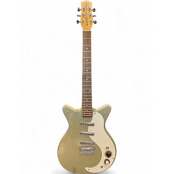 Used Danelectro DC3 GOLD SPARKLE Solid Body Electric Guitar