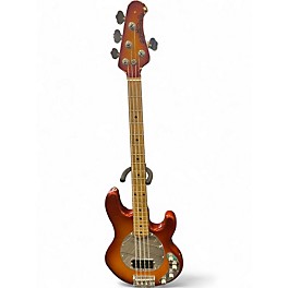 Used Ernie Ball Music Man Stingray 4 String orange sparkle Electric Bass Guitar