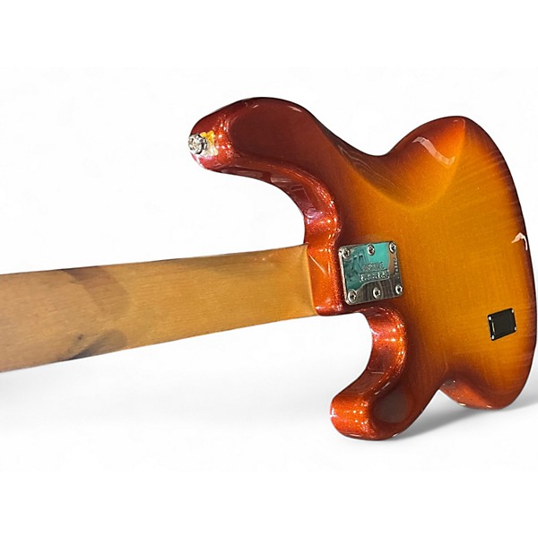 Used Ernie Ball Music Man Stingray 4 String orange sparkle Electric Bass Guitar