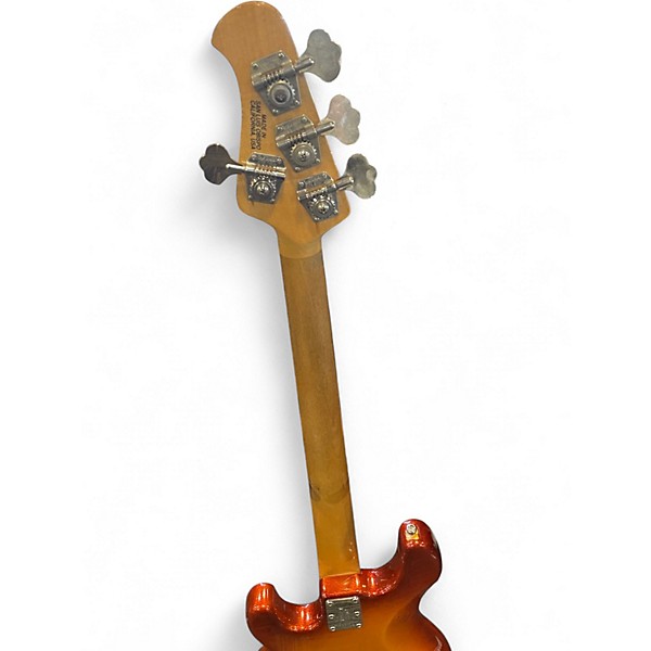 Used Ernie Ball Music Man Stingray 4 String orange sparkle Electric Bass Guitar
