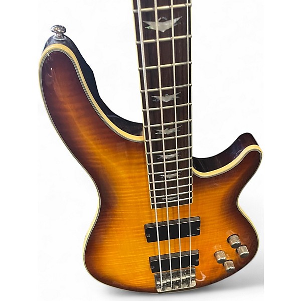 Used Schecter Guitar Research Omen Extreme 4 String 2 Color Sunburst Electric Bass Guitar