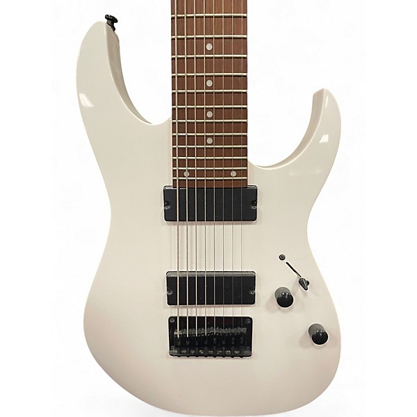 Used Ibanez RG8 8 String WHITE Solid Body Electric Guitar