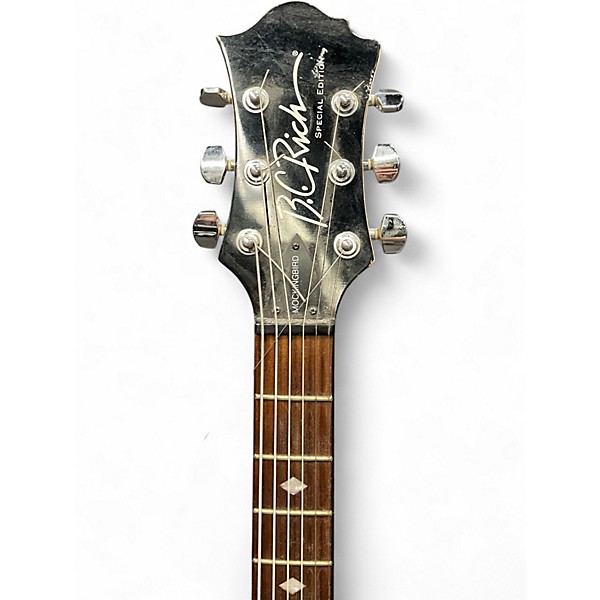 Used B.C. Rich Mockingbird "Evil Edge" Black Solid Body Electric Guitar