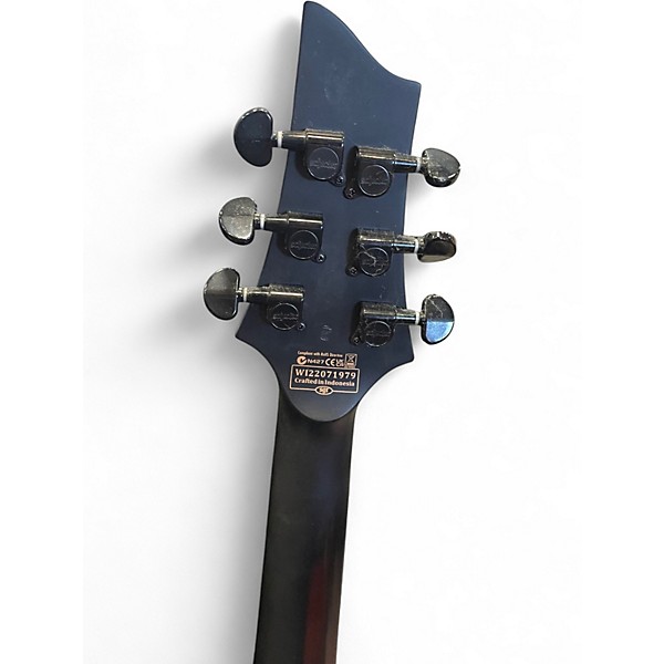 Used Schecter Guitar Research Damien 6 Black Solid Body Electric Guitar