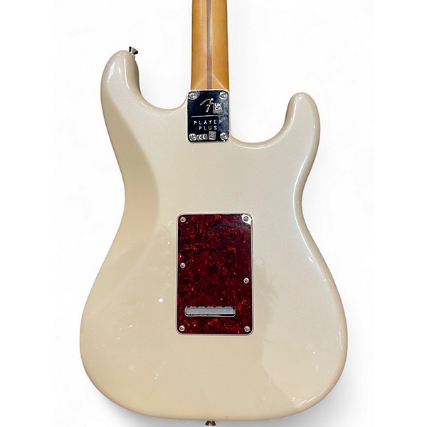 Used Fender PLAYER PLUS STRATOCASTER LH OLYMPIC WHITE Electric Guitar