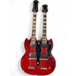 Used Epiphone G1275 Double Neck Cherry Solid Body Electric Guitar thumbnail