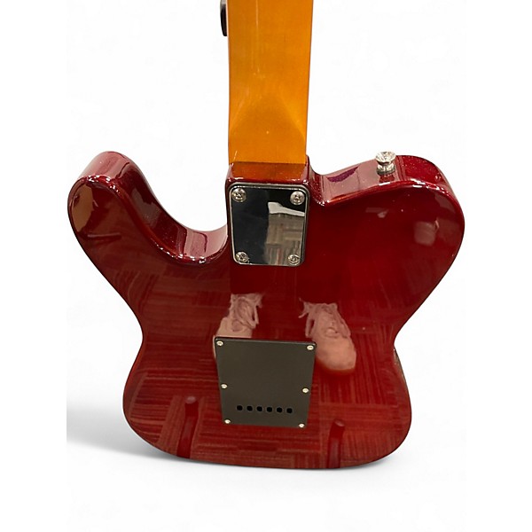 Used Partscaster Telecaster Deluxe Wine Red Solid Body Electric Guitar