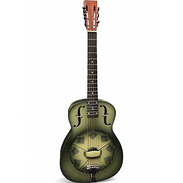 Used National NRP Green Acoustic Electric Guitar