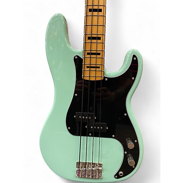 Used Squier Classic Vibe 1970S Precision Bass Seafoam Green Electric Bass Guitar