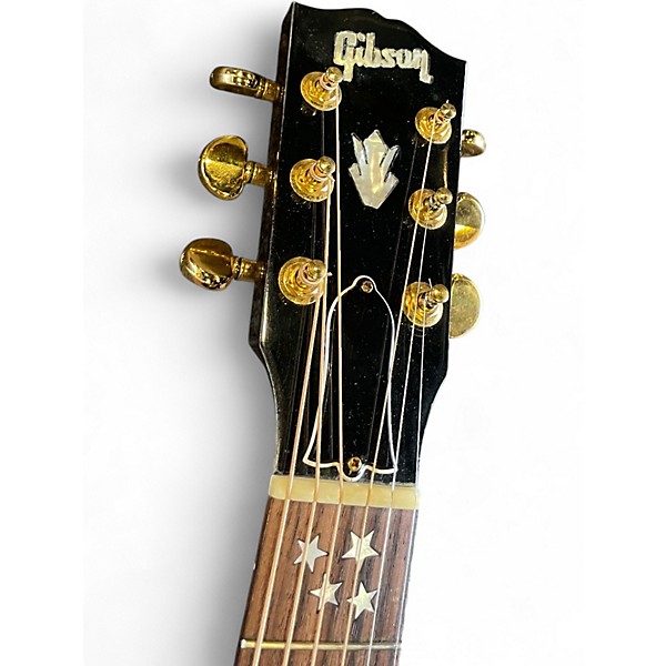 Used 2002 Gibson j180 ec starburst Natural Acoustic Electric Guitar