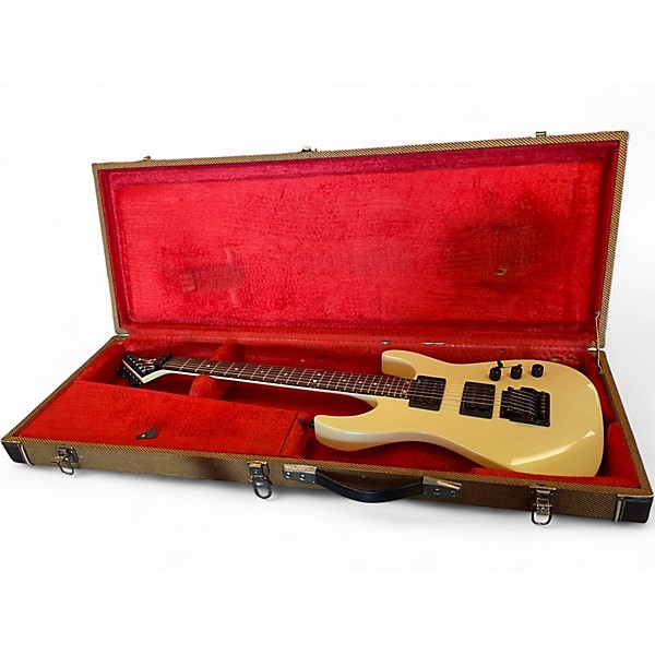 Vintage 1980s Charvel MODEL 5 Antique Ivory Solid Body Electric Guitar