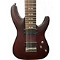 Used Schecter Guitar Research Damien Elite 8 String Black Solid Body Electric Guitar