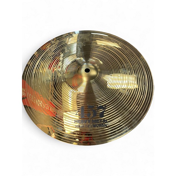 Used Wuhan Cymbals & Gongs 14in 457 Heavy Metal Hi-Hat Pair Cymbal