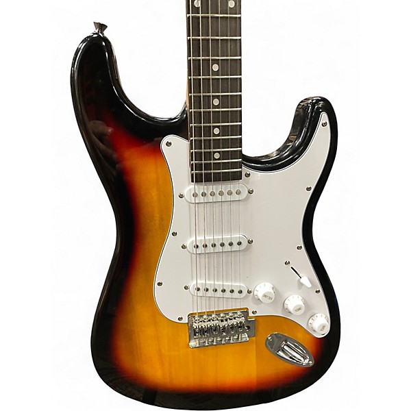 Used Rockjam EG1B 2 Color Sunburst Solid Body Electric Guitar
