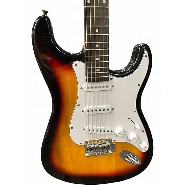 Used Rockjam EG1B 2 Color Sunburst Solid Body Electric Guitar