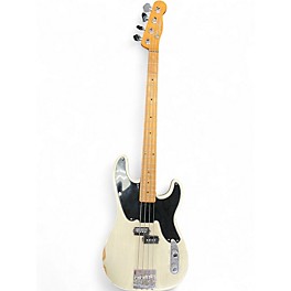 Used Fender Mike Dirnt Road Worn Precision Bass White road worn Electric Bass Guitar
