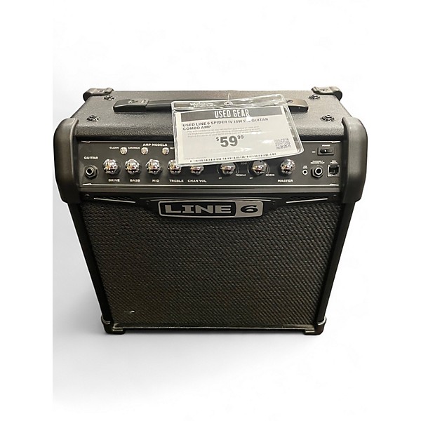 Used Line 6 Spider IV 15W 1X8 Guitar Combo Amp