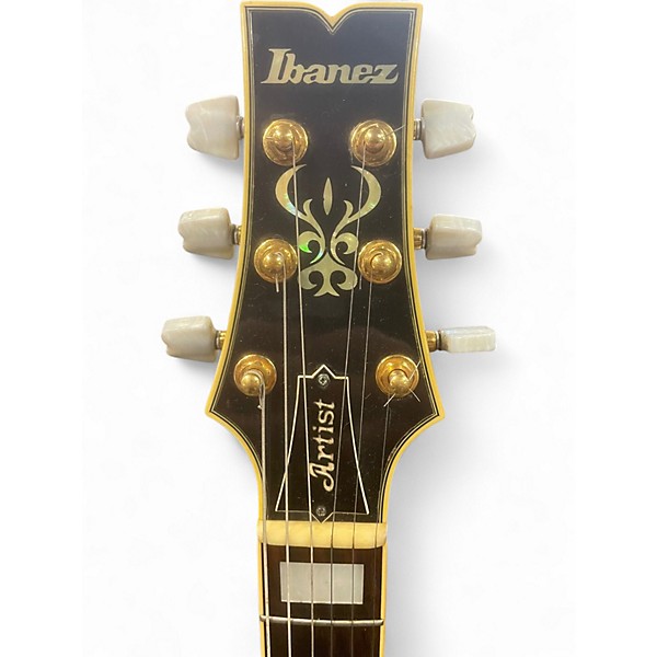 Vintage 1990s Ibanez AR200 Black Hollow Body Electric Guitar