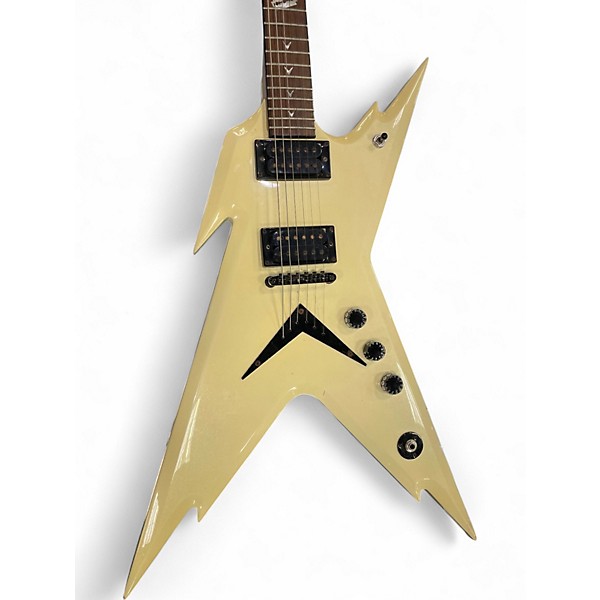 Used Dean Dime Razorback V Cream Solid Body Electric Guitar