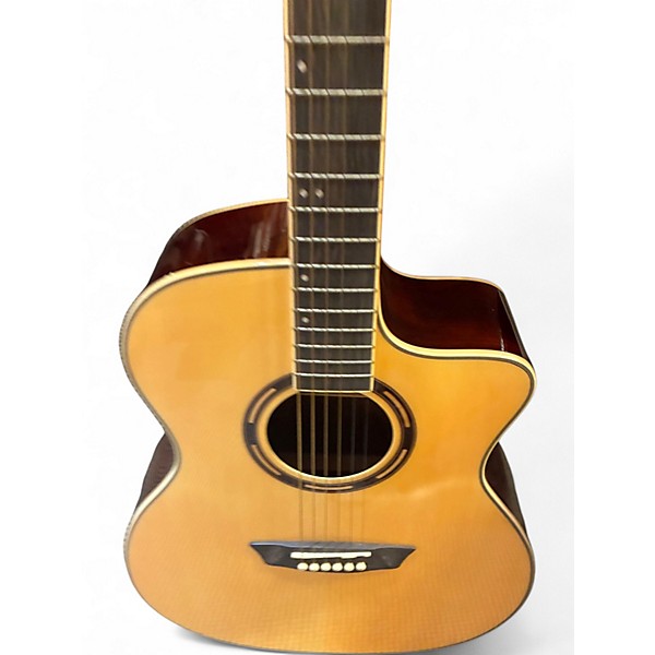 Used Washburn ag70cek Natural Acoustic Guitar