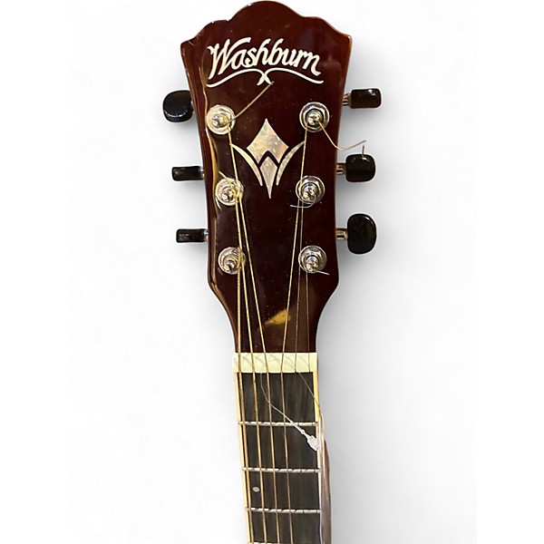 Used Washburn ag70cek Natural Acoustic Guitar