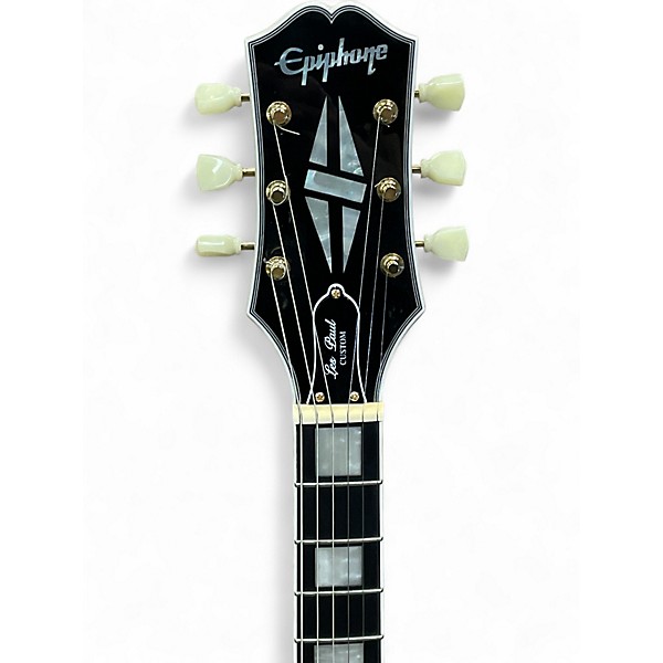 Used Epiphone Les Paul Custom Black Solid Body Electric Guitar