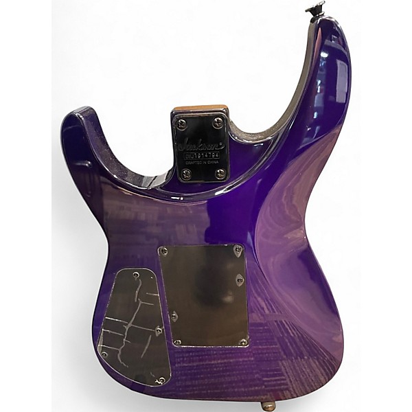 Used Jackson JS34Q Dinky transparent purple Solid Body Electric Guitar