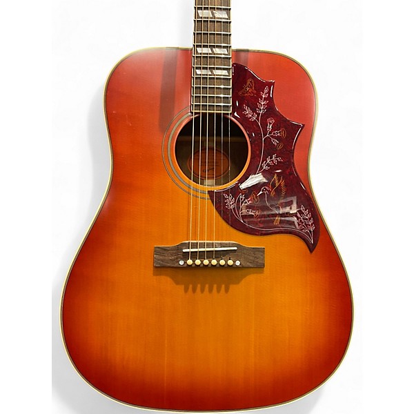 Used Epiphone Inspired by Gibson Hummingbird Cherry Sunburst Acoustic Electric Guitar