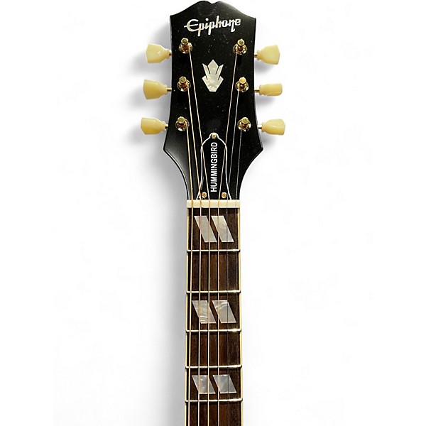 Used Epiphone Inspired by Gibson Hummingbird Cherry Sunburst Acoustic Electric Guitar