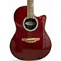 Used Ovation CC057 Red Acoustic Electric Guitar