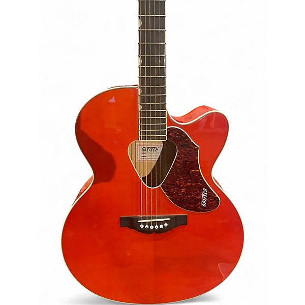 Used Gretsch Guitars G5022CE Rancher Jumbo Western Orange Acoustic Electric Guitar