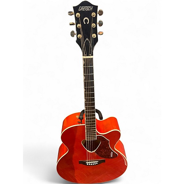 Used Gretsch Guitars G5022CE Rancher Jumbo Western Orange Acoustic Electric Guitar