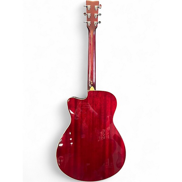 Used Yamaha FSC-TA TransAcoustic Concert Cutaway Ruby Red Acoustic Electric Guitar