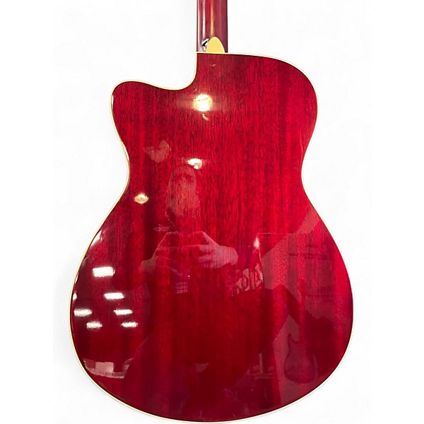 Used Yamaha FSC-TA TransAcoustic Concert Cutaway Ruby Red Acoustic Electric Guitar