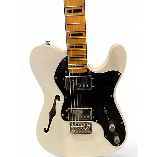 Used Squier Classic Vibe 70s Thinline Telecaster Olympic White Hollow Body Electric Guitar