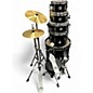 Used Sound Percussion Labs 5 Piece Junior Kicker W/Cymbals and Hardware Black Drum Kit thumbnail