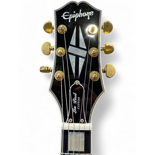 Used Epiphone Les Paul Custom Cream Solid Body Electric Guitar