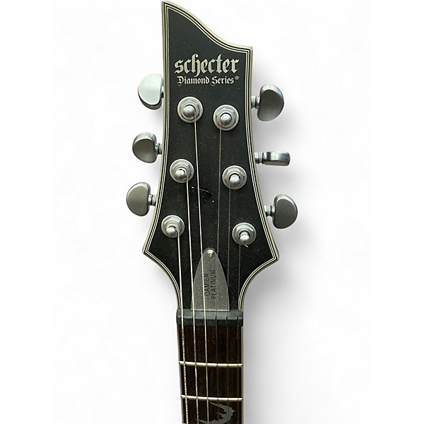 Used Schecter Guitar Research Damien Platinum 6 Black Solid Body Electric Guitar