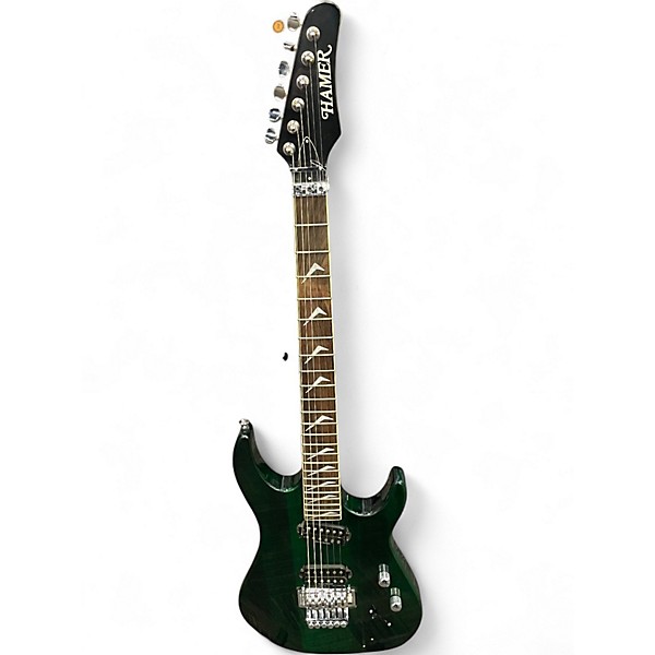Used Hamer Slammer Diablo  Forest Green Solid Body Electric Guitar
