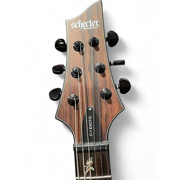 Used Schecter Guitar Research C1 EXOTIC Ebony Solid Body Electric Guitar