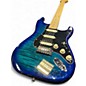 Used Fender Limited Edition Player Stratocaster HSS Plus Top Blue Burst Solid Body Electric Guitar