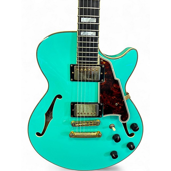 Used D'Angelico Premier SS Semi-Hollow Single Cutaway Seafoam Green Hollow Body Electric Guitar