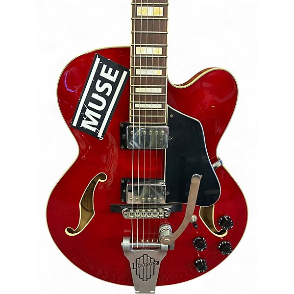 Used Ibanez AFS75T Artcore Red Hollow Body Electric Guitar